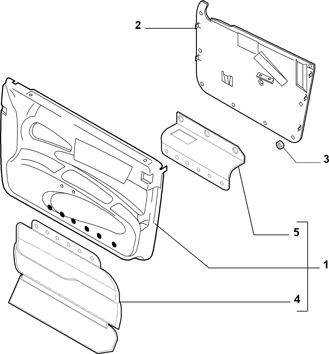 INTERIOR PANELS FOR FRONT SIDE DOORS 1