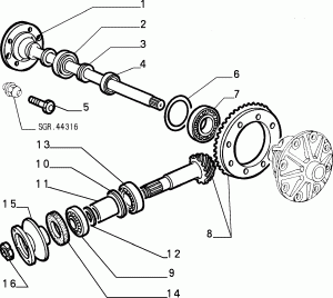 REAR AXLE FINAL DRIVE AND DIFFERENTIAL GEARS