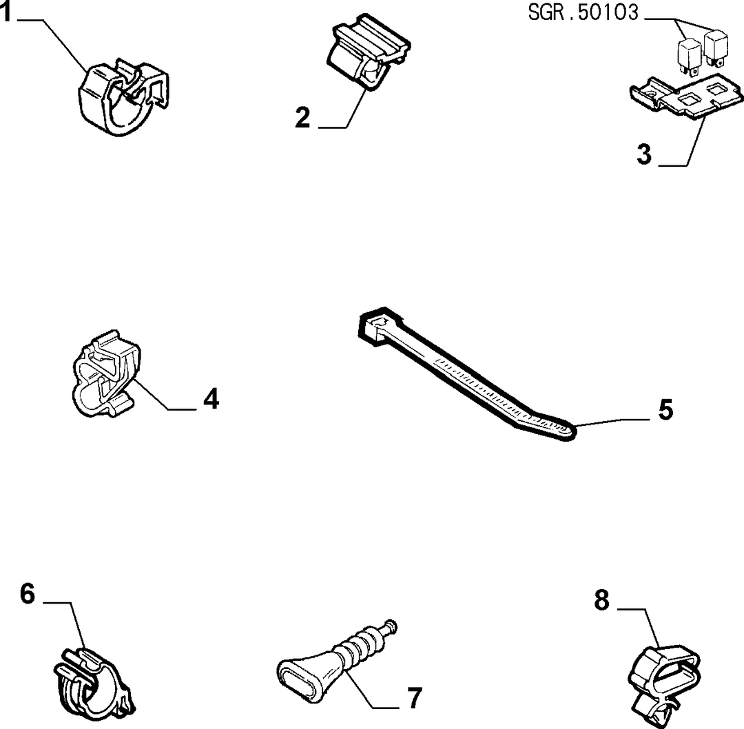 CABLE SET FIXINGS  4