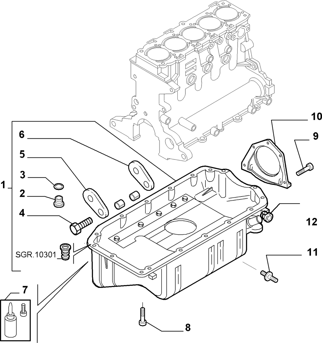 BLOCK SUMP AND COVERS 10
