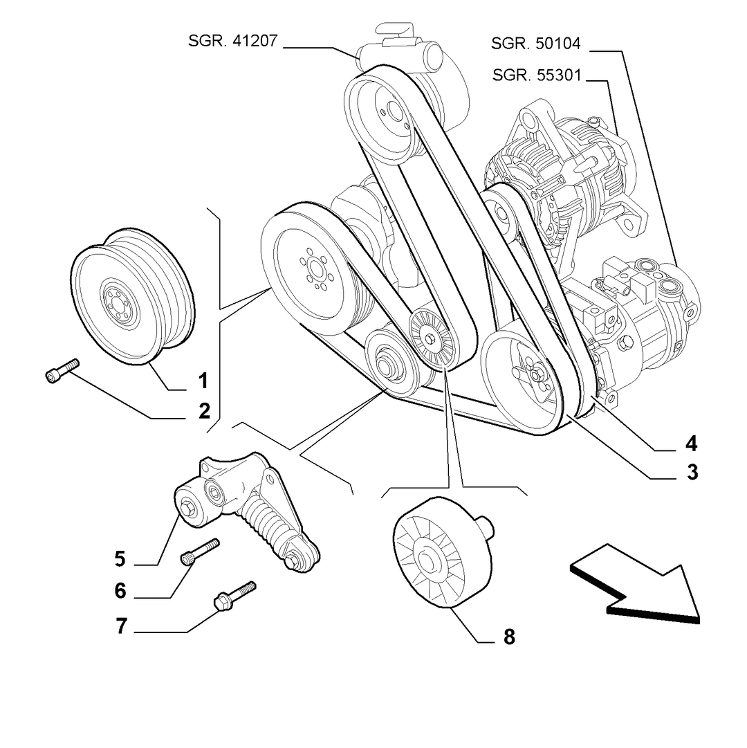 VARIOUS CONTROLS (BELTS AND PULLEYS) 9