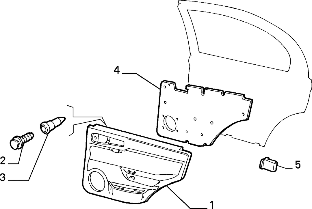 PANELS FOR REAR SIDE DOOR 1