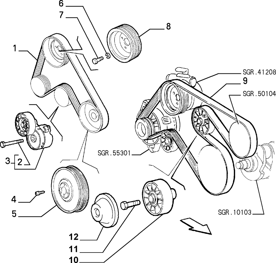 VARIOUS CONTROLS (BELTS AND PULLEYS) 5