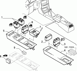 VARIOUS CONTROL PUSH BUTTONS AND SWITCHES 
