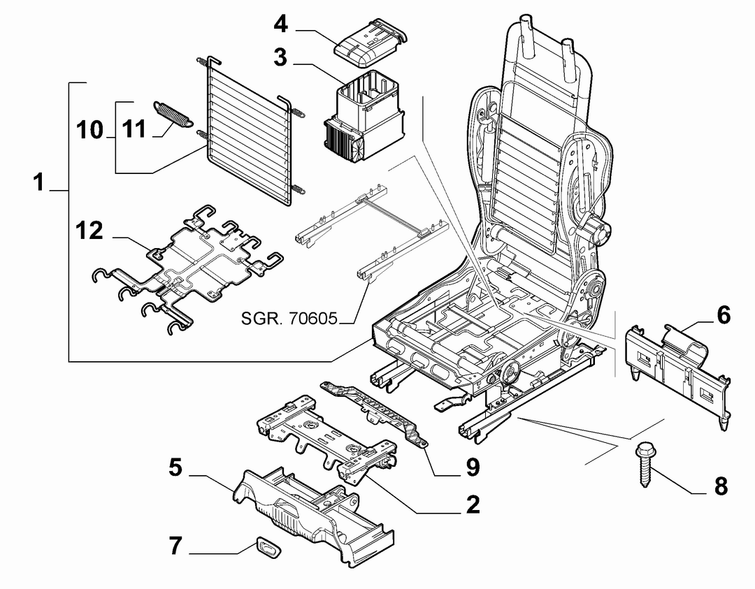 FRONT SEAT FRAME