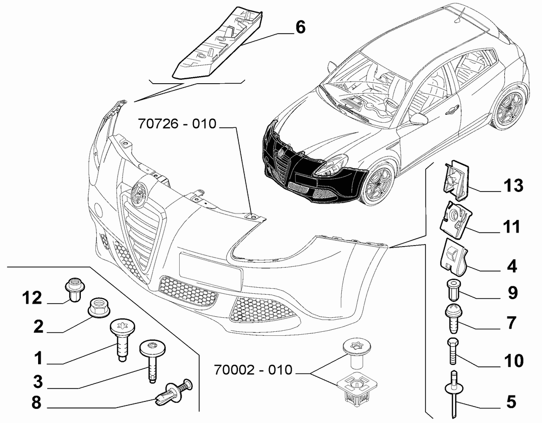 FRONT BUMPER CLAMPS