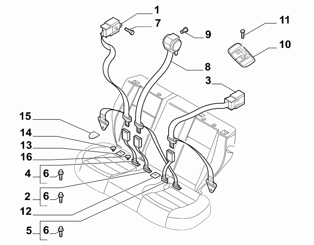 REAR SEAT BELTS