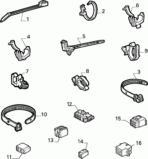 CABLE SET FIXINGS