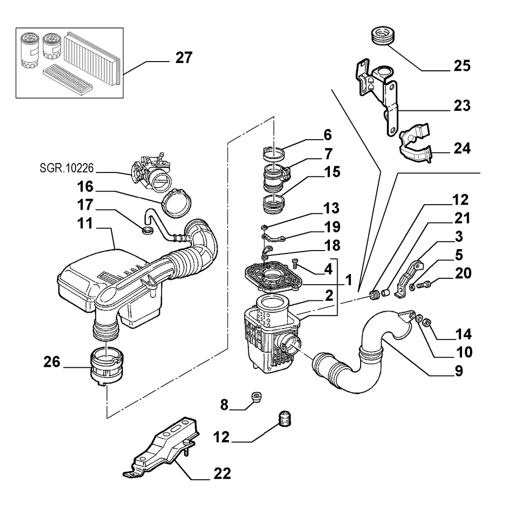AIR FILTER AND PIPING 22