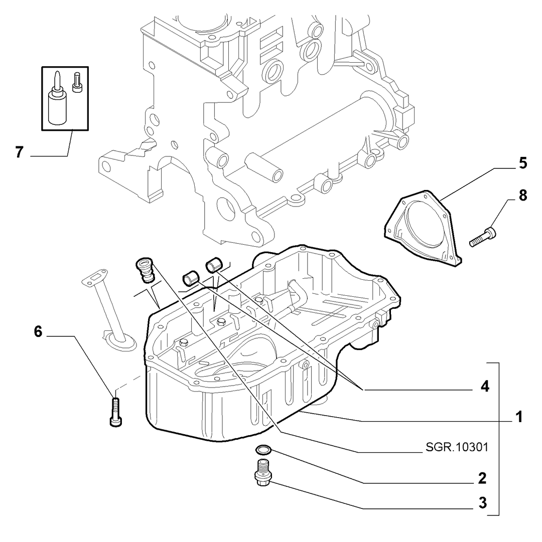 OIL CAP AND FLOOR PANEL COVER 1