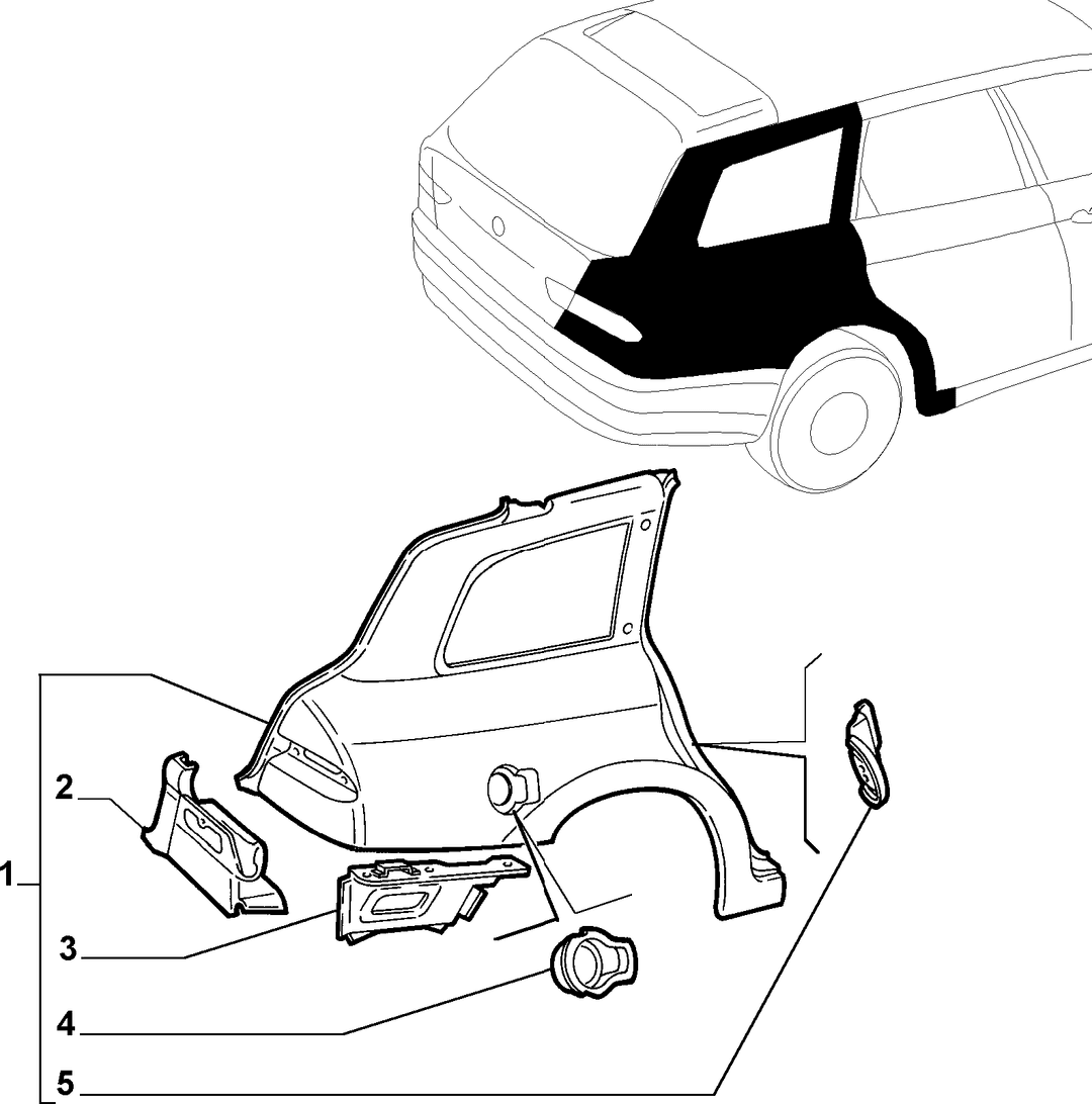 BODYSHELL, PANELS (REAR PART) 4