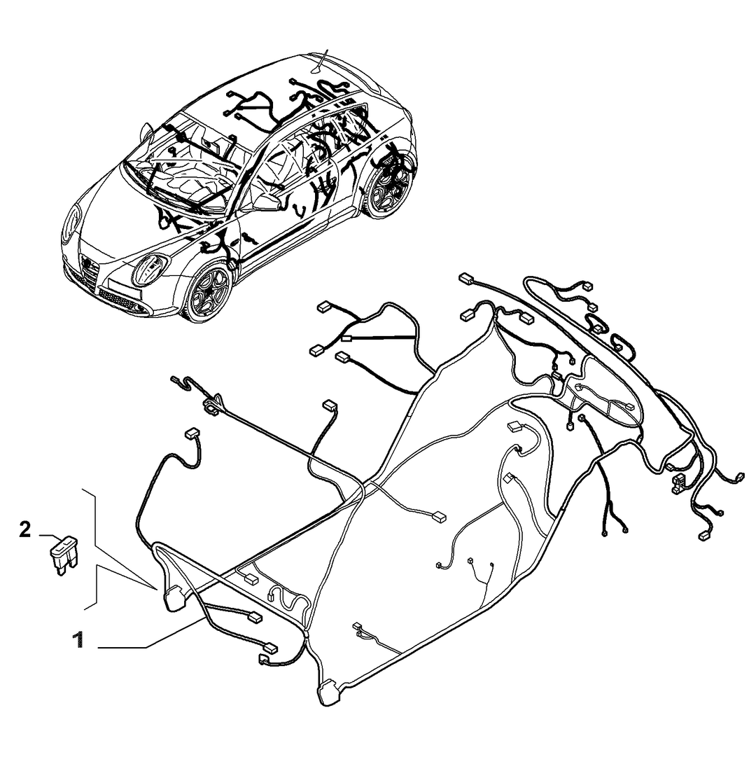 CABLE HARNESS (REAR SEAT) 2