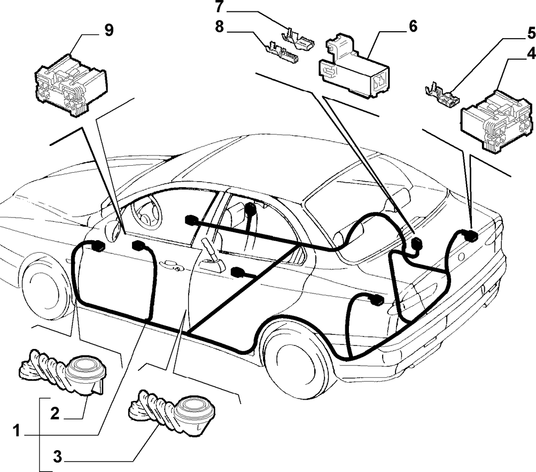 CABLE HARNESS (REAR SEAT) 3