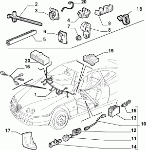 CABLE SET (CENTRAL PART)