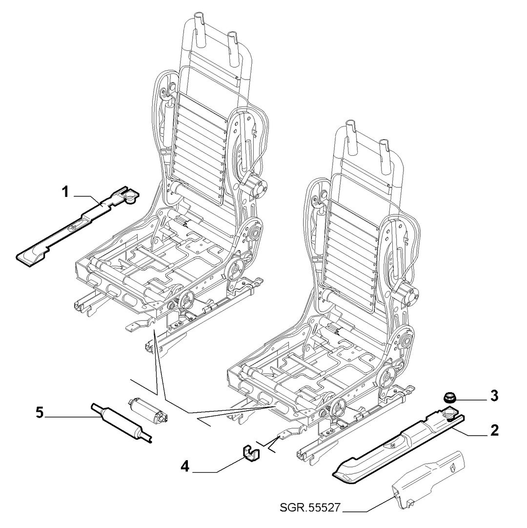 FRONT SEAT RAILS  1