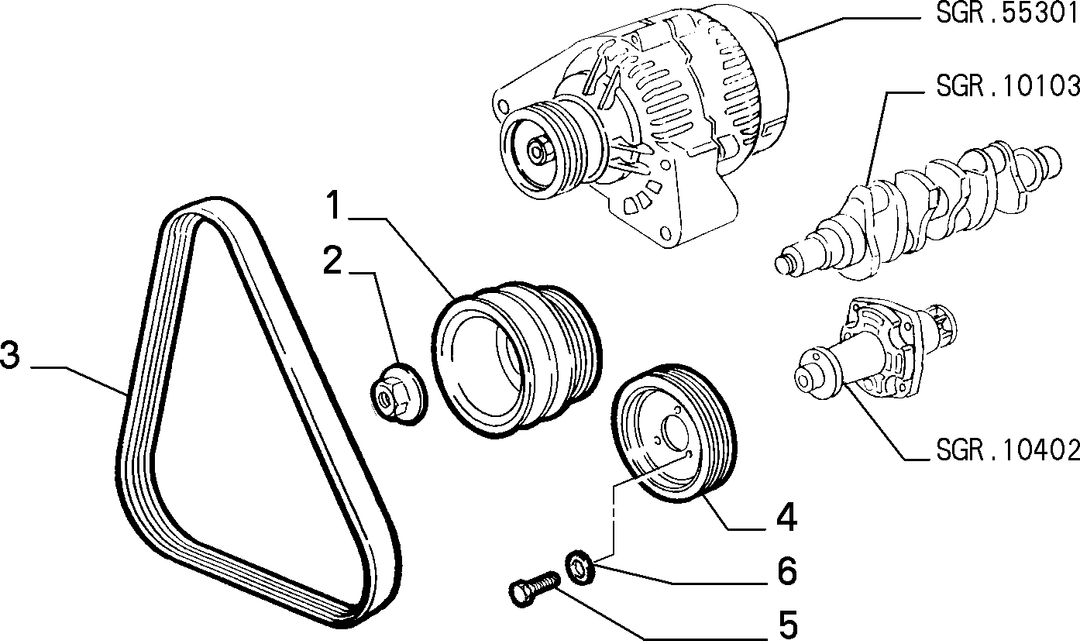VARIOUS CONTROLS (BELTS AND PULLEYS) 1