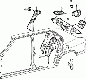 BODYSHELL,STRUCTURE (REAR PART)