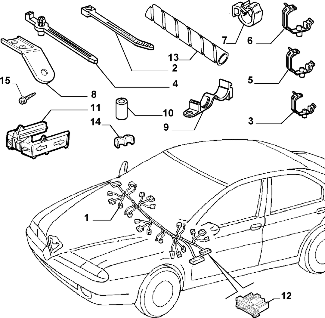 CABLE SET (CENTRAL PART) 1