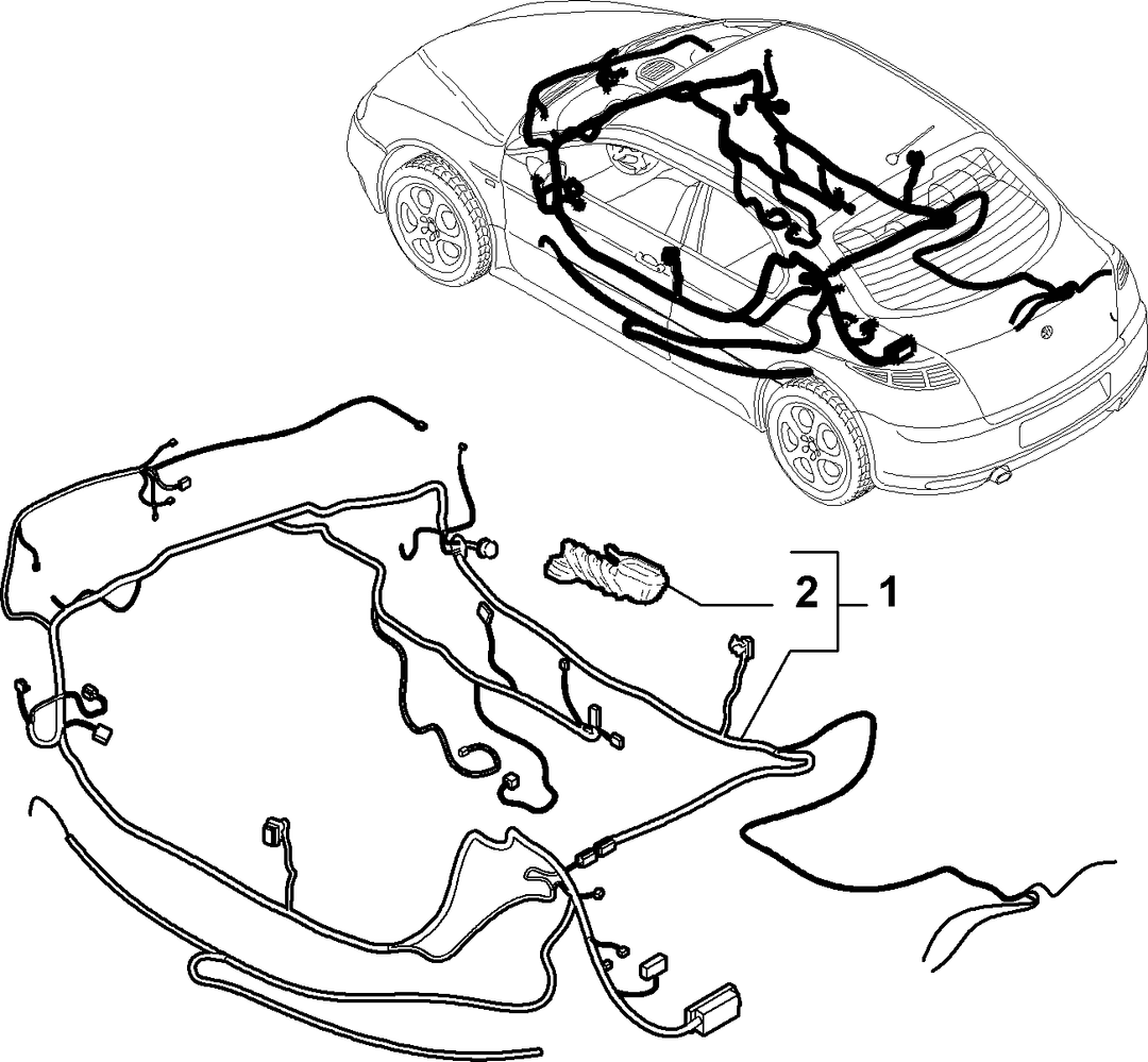 CABLE HARNESS (REAR SEAT) 1