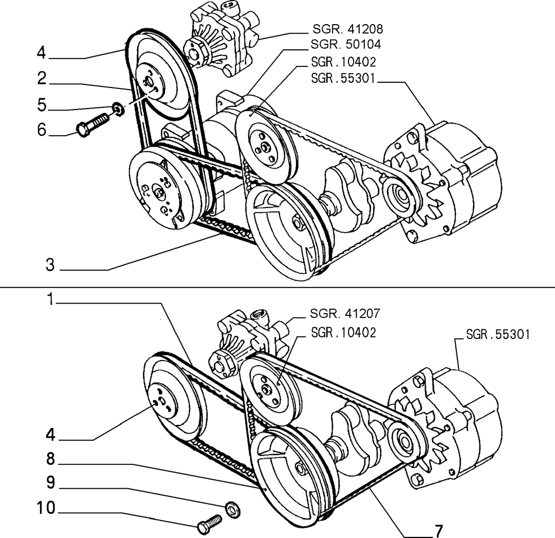 VARIOUS CONTROLS (BELTS AND PULLEYS) 1