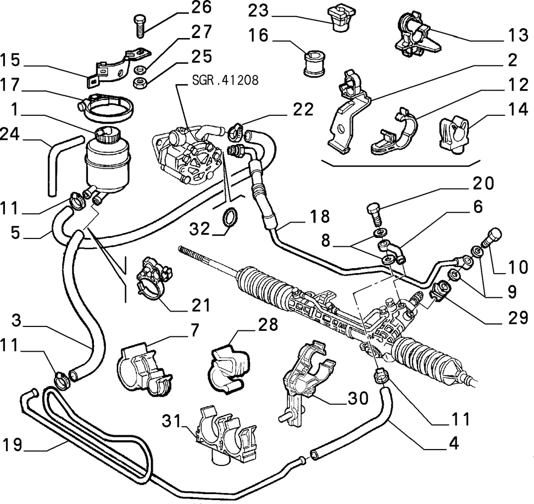 POWER STEERING HYDRAULIC SYSTEM 1