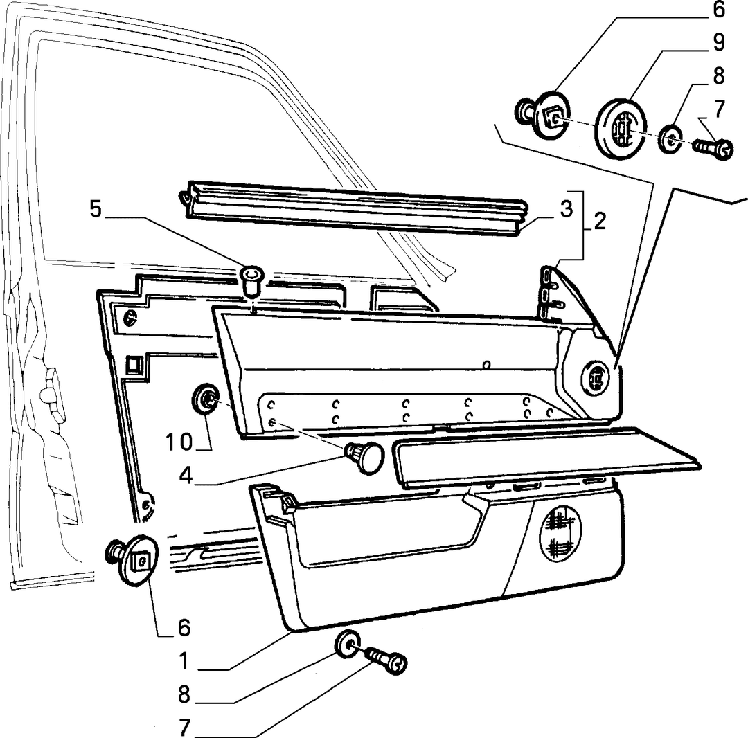 INTERIOR PANELS FOR FRONT SIDE DOORS  1