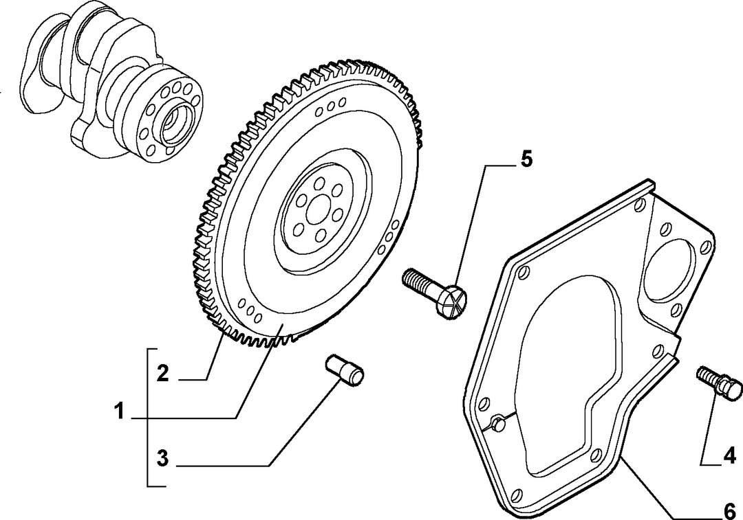 CRANKSHAFT AND FLYWHEEL 2
