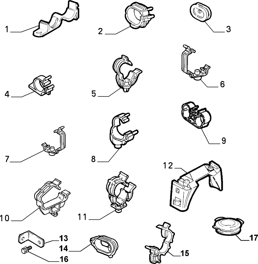 CABLE SET FIXINGS  3