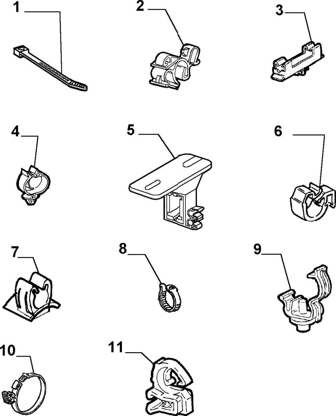CABLE SET FIXINGS  5
