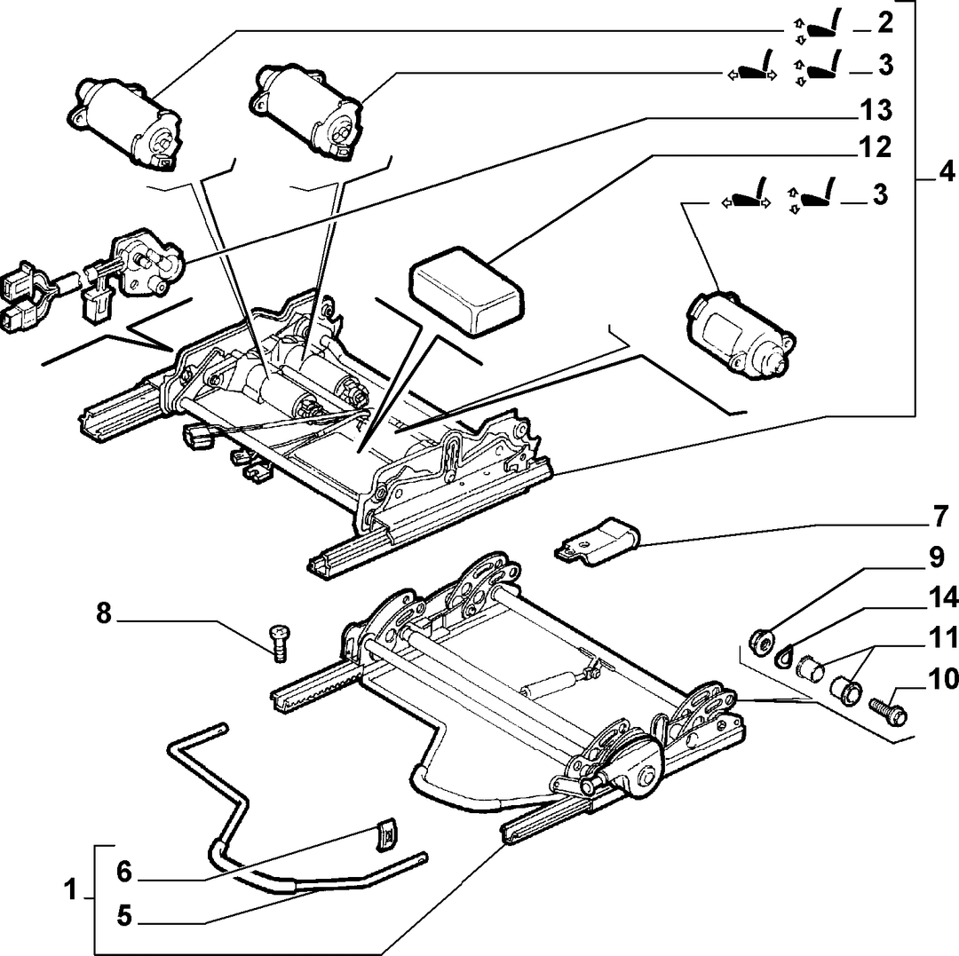 FRONT SEAT RAILS