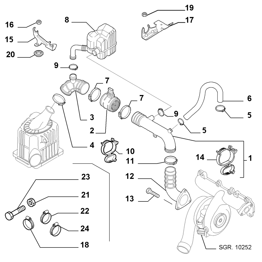 AIR FILTER AND PIPING 7