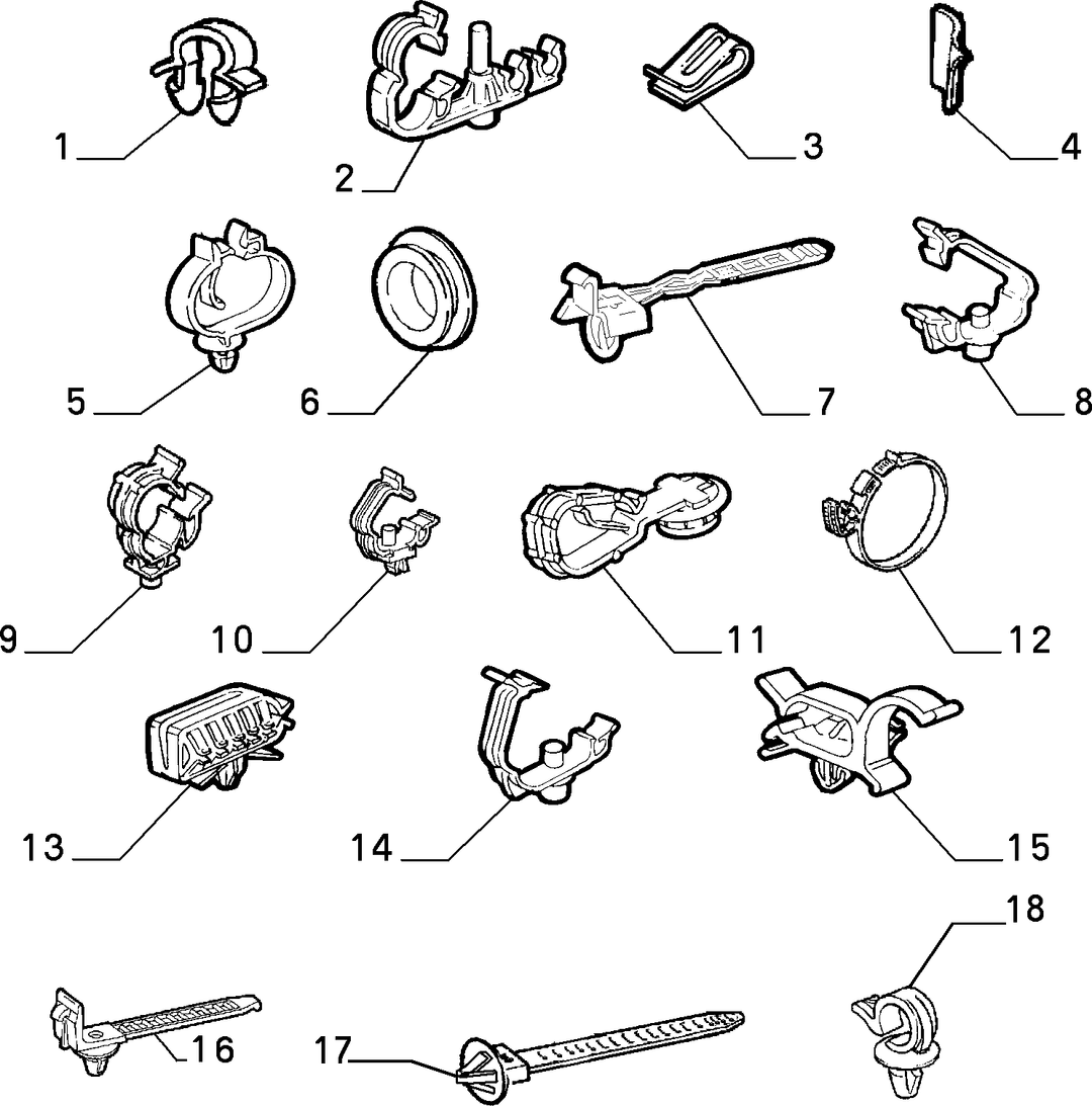 CABLE SET FIXINGS  4