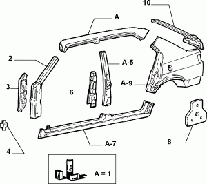 BODYSHELL, PANELS (CENTRAL PART)