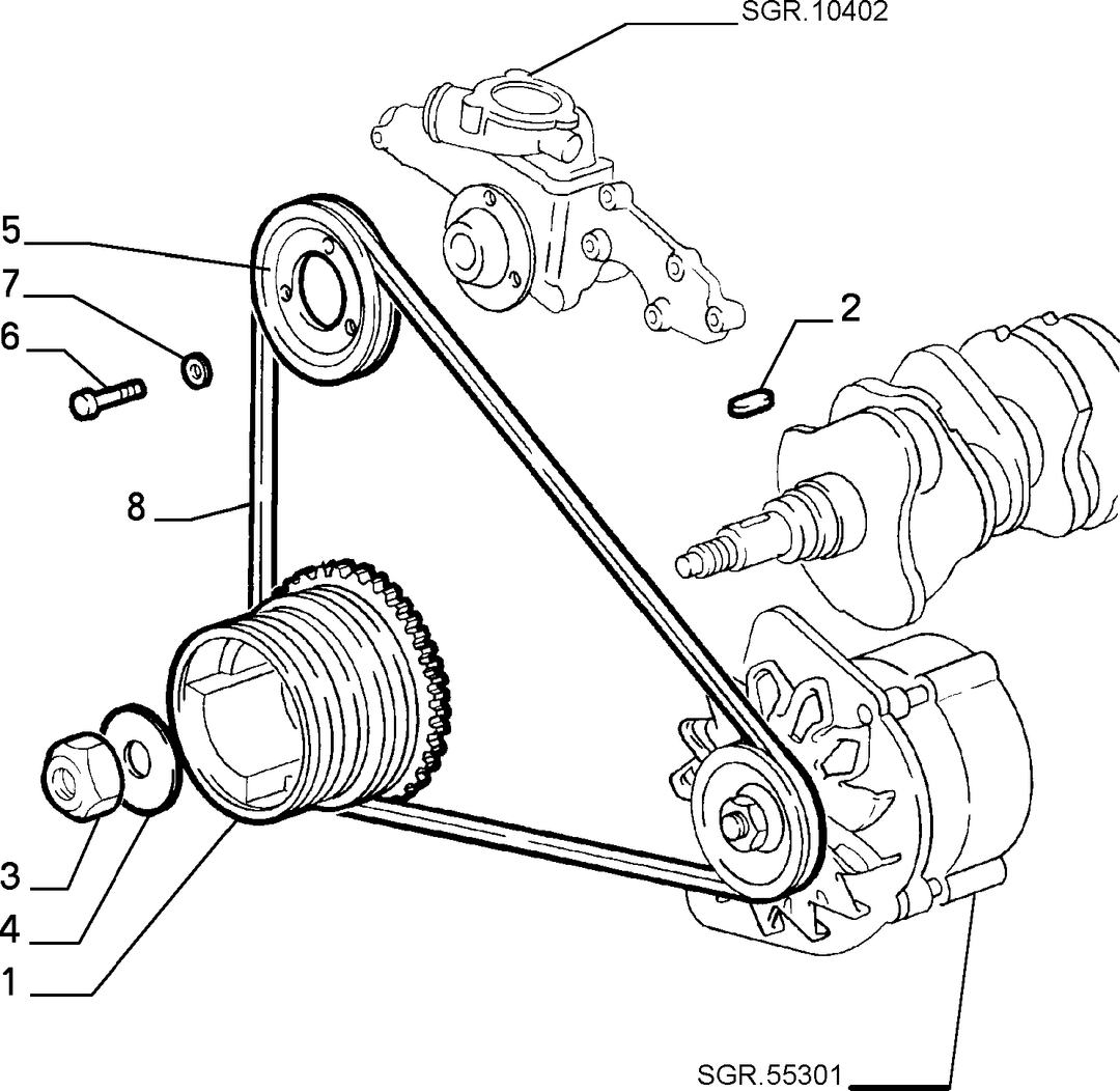 VARIOUS CONTROLS (BELTS AND PULLEYS) 1