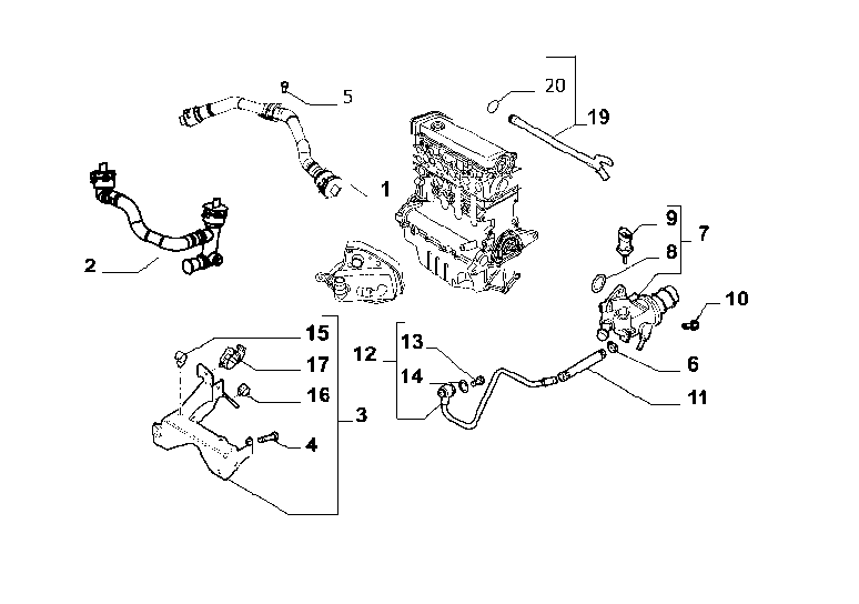 THERMOSTAT AND WATER PIPES 1