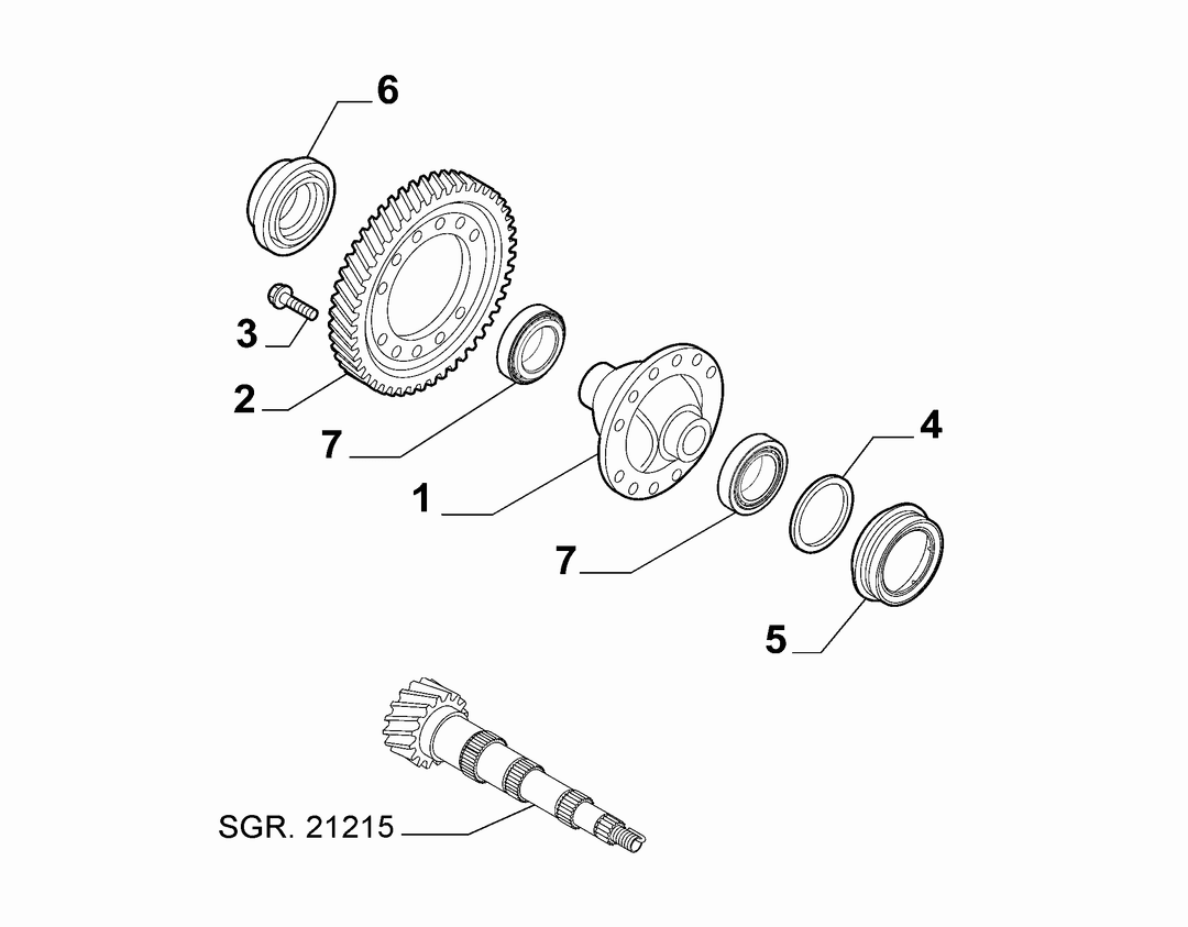 GEARING AND HALF CRANKSHAFT 1