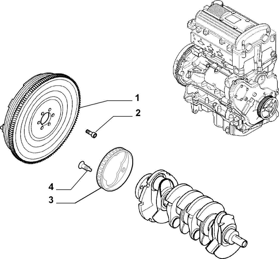 CRANKSHAFT AND FLYWHEEL 2