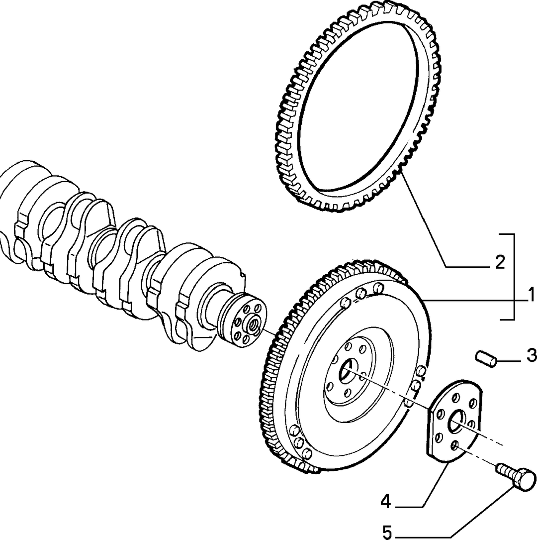 CRANKSHAFT AND FLYWHEEL 2