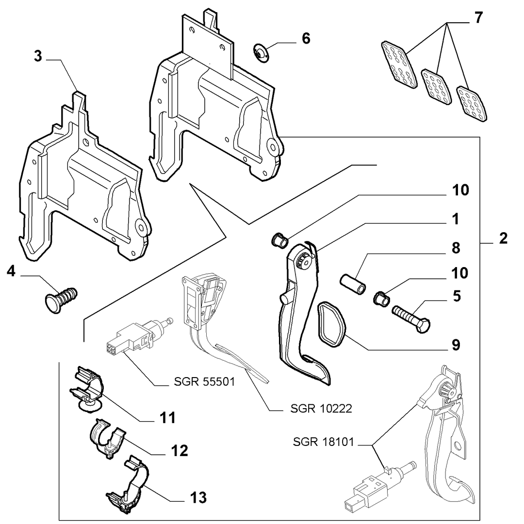 BRAKE PEDAL CONTROL 1