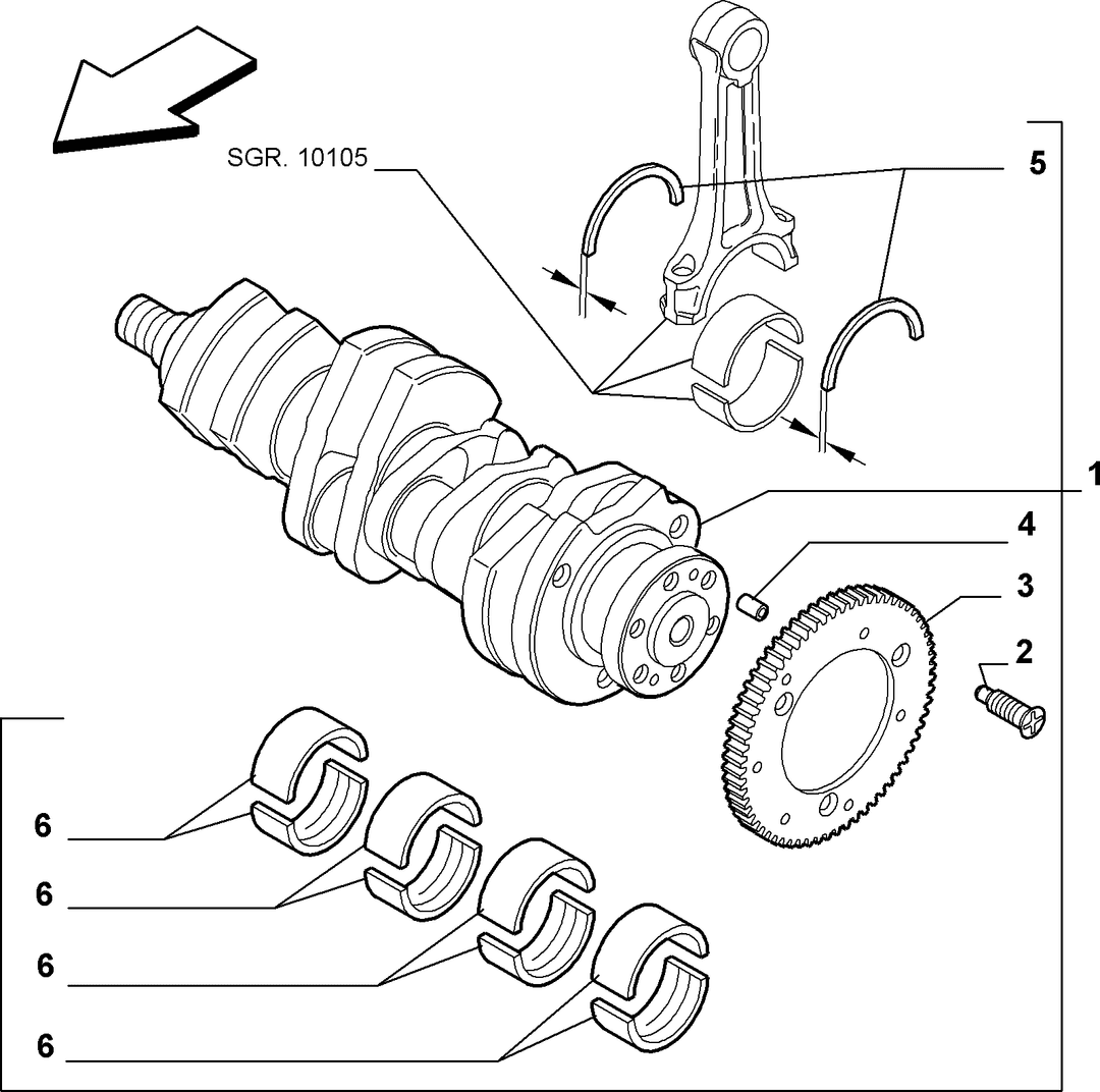 CRANKSHAFT AND FLYWHEEL 16