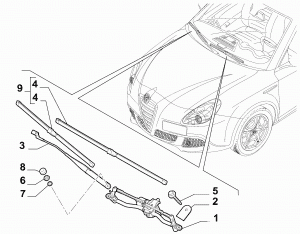WIPERS - ARM, BRUSHES AND MOTOR