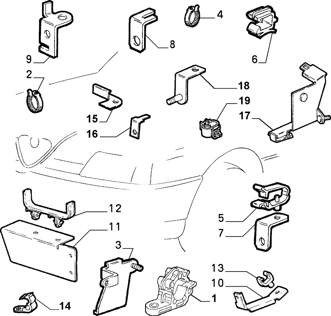 CABLE SET FIXINGS  1
