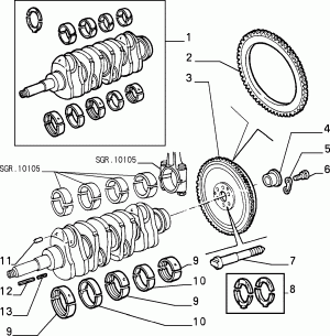 CRANKSHAFT AND FLYWHEEL