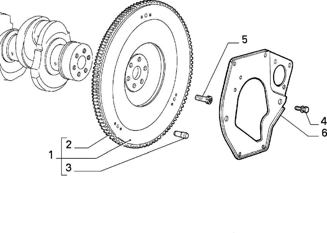 CRANKSHAFT AND FLYWHEEL 2