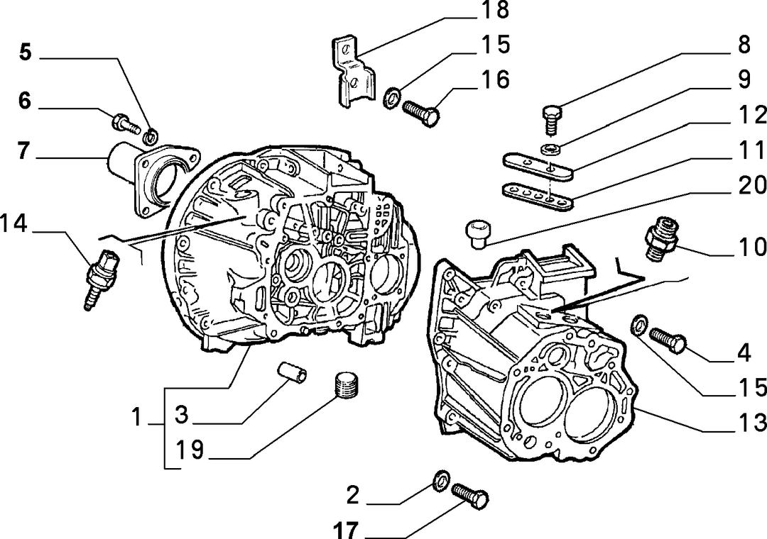 TRANSMISSION AND DIFFERENTIAL UNIT, CASING AND COVERS 4