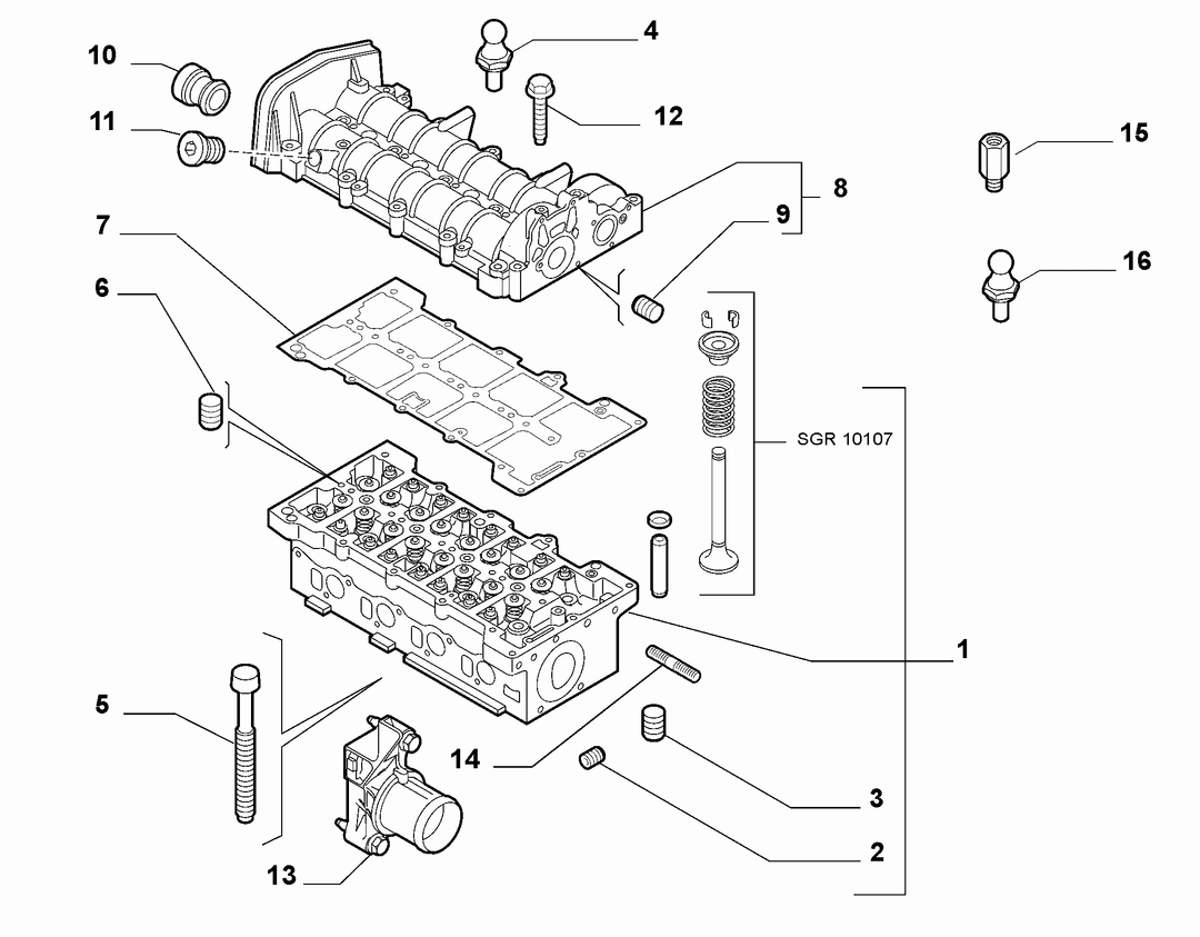 CYLINDER HEAD AND GASKETS 1