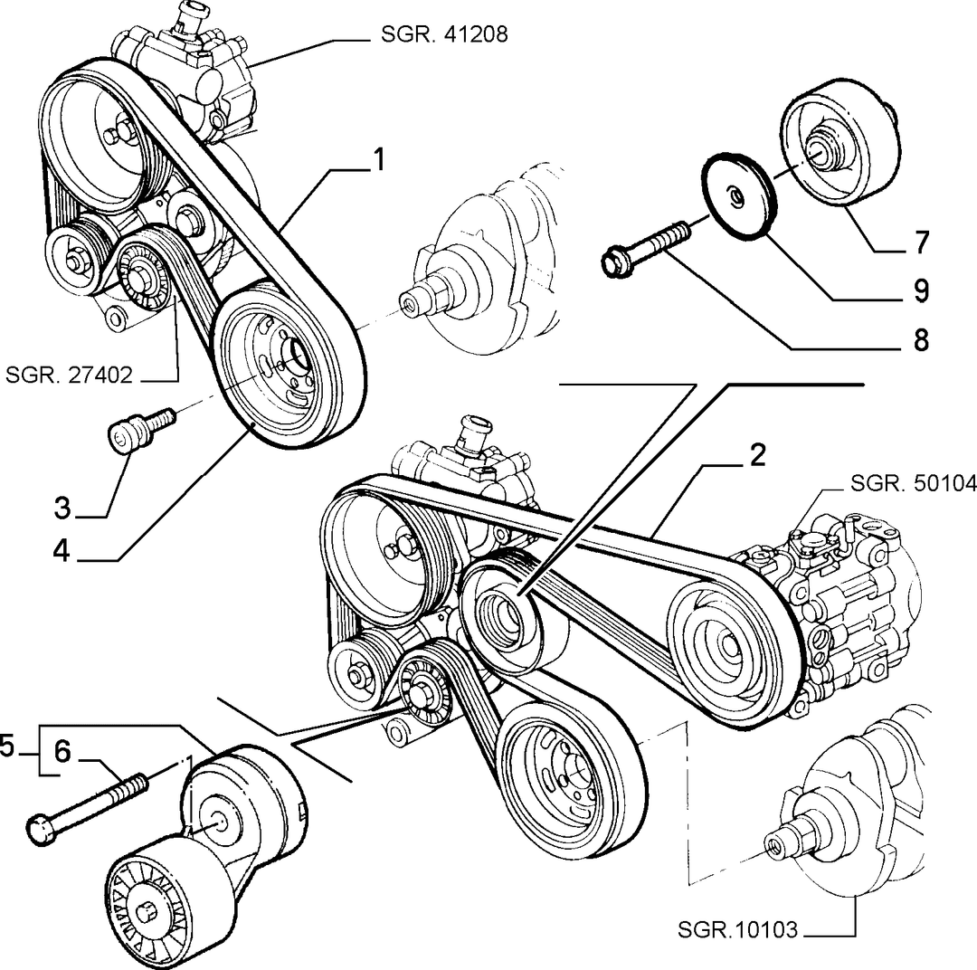 VARIOUS CONTROLS (BELTS AND PULLEYS) 7