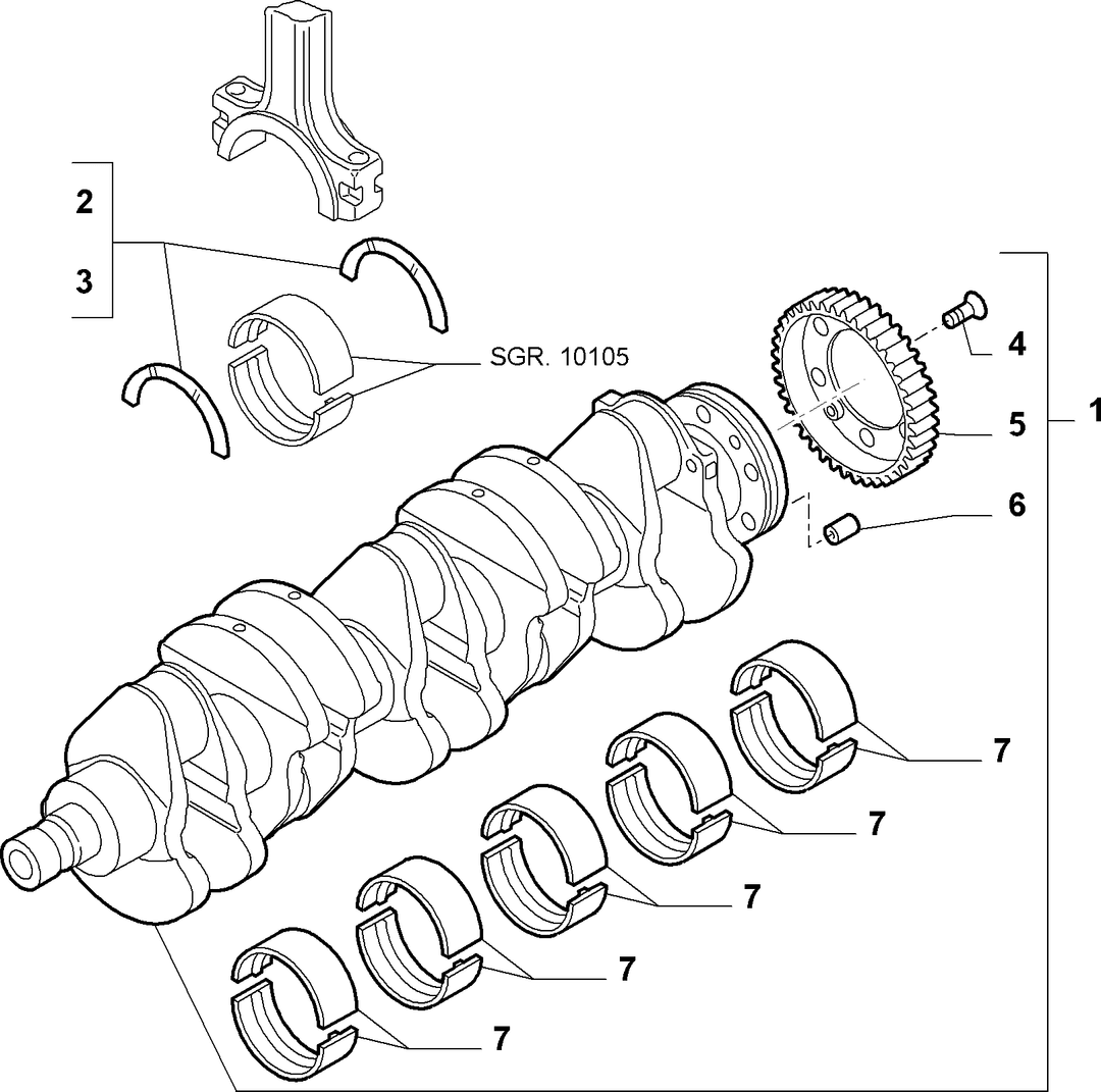 CRANKSHAFT AND FLYWHEEL 13