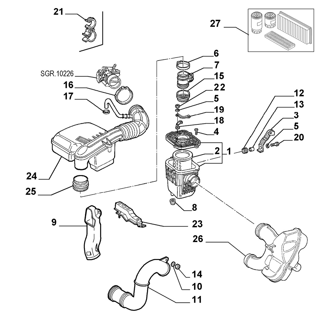 AIR FILTER AND PIPING 16