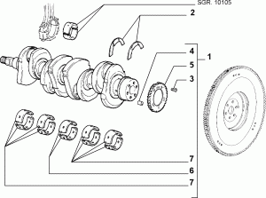 CRANKSHAFT AND FLYWHEEL